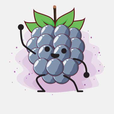 Şirin Dewberry meyve karakterinin bir çizimi