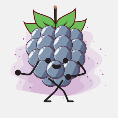 Şirin Dewberry meyve karakterinin bir çizimi