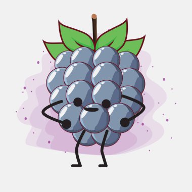 Şirin Dewberry meyve karakterinin bir çizimi