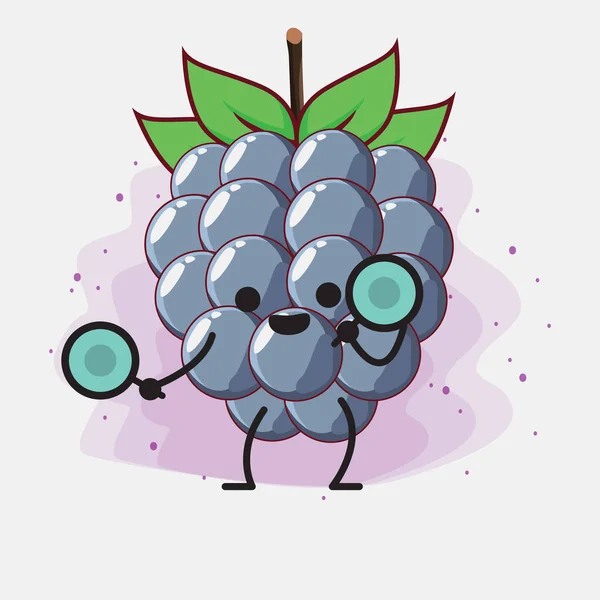 Uma Ilustração Caráter Bonito Fruto Dewberry — Vetor de Stock