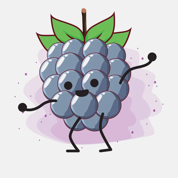 Une Illustration Caractère Mignon Fruit Canneberge — Image vectorielle