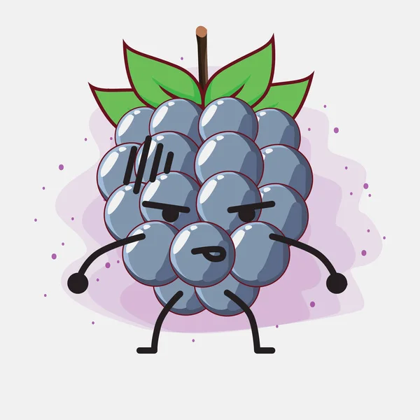 Uma Ilustração Caráter Bonito Fruto Dewberry — Vetor de Stock
