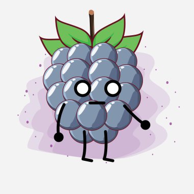 Şirin Dewberry meyve karakterinin bir çizimi