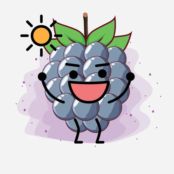 Une Illustration Caractère Mignon Fruit Canneberge — Image vectorielle