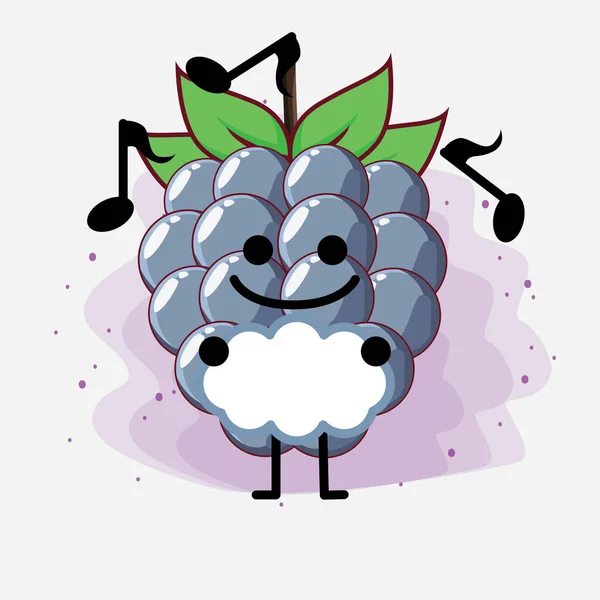 Une Illustration Caractère Mignon Fruit Canneberge — Image vectorielle