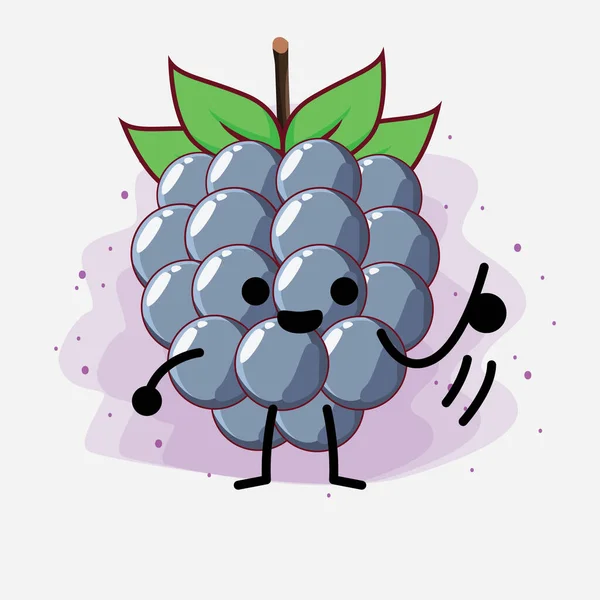 Une Illustration Caractère Mignon Fruit Canneberge — Image vectorielle