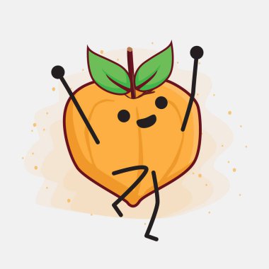 Şirin Sarı Yumurta Meyvesi Maskot Karakteri