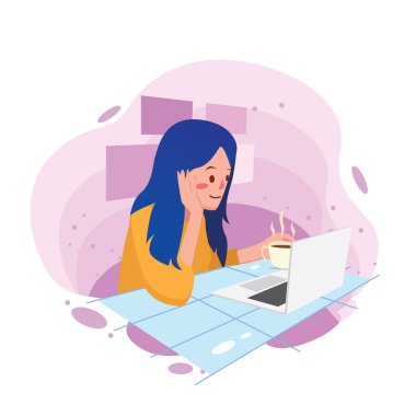 Ev Vektöründen Düz Biçimli Modern Çalışmalar