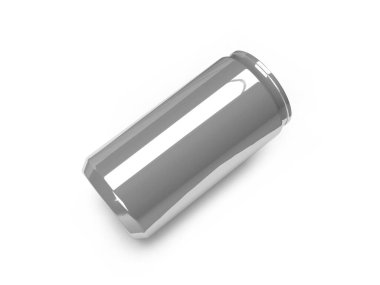 Aluminium Soda Drink Can 3D Illustration Mockup Scene on Isolated Background