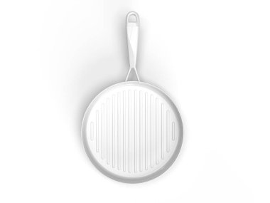 Cooking Fry Pan 3D Illustration Mockup Scene on Isolated Background