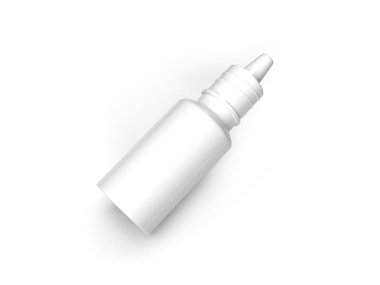 Medicine Dropper Bottle 3D Illustration Mockup Scene on Isolated Background