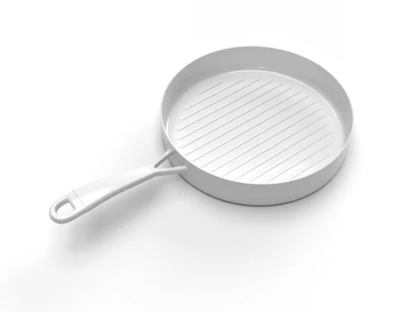 Matlagning Fry Pan Illustration Mockup Scen Isolerad Bakgrund — Stockfoto