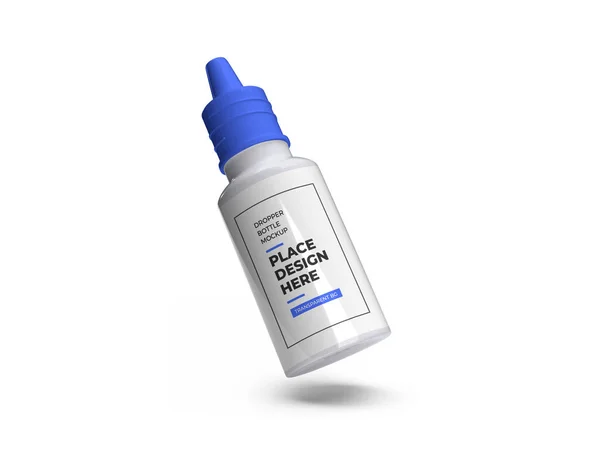 Medicin Dropper Flaska Illustration Mockup Scen Isolerad Bakgrund — Stockfoto