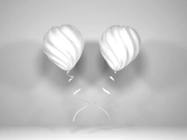 Realistic Balloon Illustration Mockup Scene Isolated Background — Φωτογραφία Αρχείου