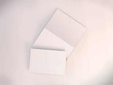 Realistic A4 Bifold Brochure 3D Illustration Mockup Scene on Isolated Background