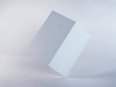 Realistic A4 Bifold Brochure 3D Illustration Mockup Scene on Isolated Background