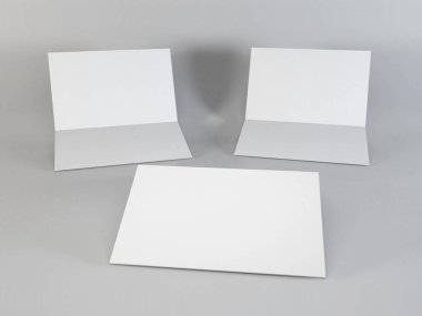 Realistic A4 Bifold Brochure 3D Illustration Mockup Scene on Isolated Background