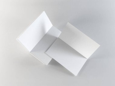 Realistic A4 Bifold Brochure 3D Illustration Mockup Scene on Isolated Background
