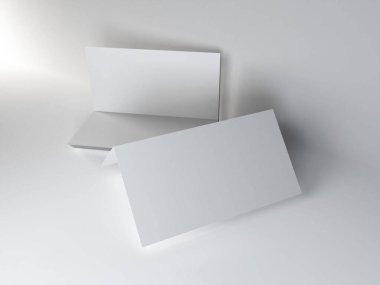 Realistic A4 Bifold Brochure 3D Illustration Mockup Scene on Isolated Background