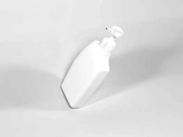 现实液体肥皂瓶3D图片说明分离背景下的模拟场景 — 图库照片