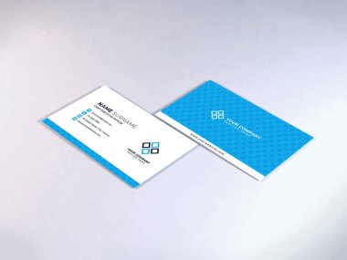 Realistic Business Card 3D Illustration Mockup Scene on Isolated Background