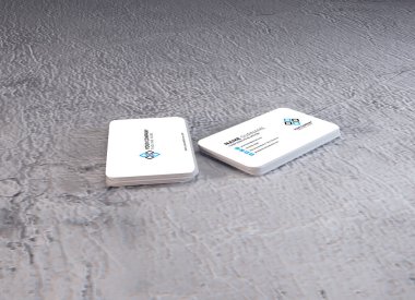 Realistic Business Card 3D Illustration Mockup Scene on Isolated Background