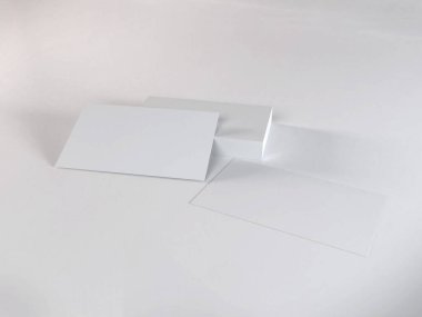 Realistic Business Card 3D Illustration Mockup Scene on Isolated Background