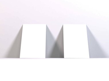 Realistic Business Card 3D Illustration Mockup Scene on Isolated Background