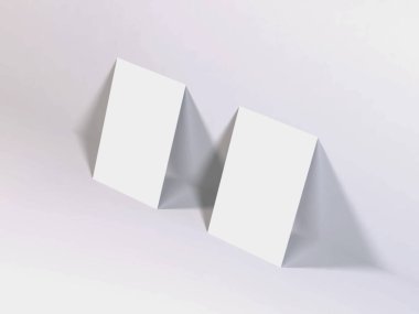 Realistic Business Card 3D Illustration Mockup Scene on Isolated Background