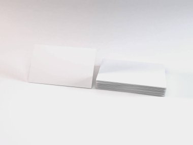 Realistic Business Card 3D Illustration Mockup Scene on Isolated Background