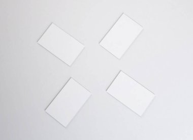 Realistic Business Card 3D Illustration Mockup Scene on Isolated Background