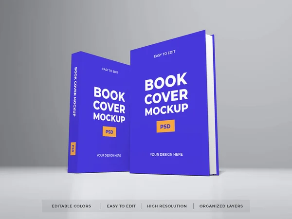 Sampul Buku Mockup Mockup Adegan Pada Latar Belakang Terisolasi — Stok Foto