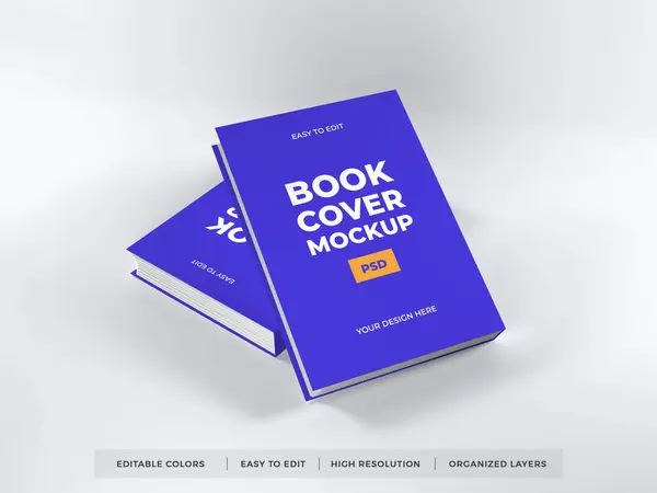 Sampul Buku Mockup Mockup Adegan Pada Latar Belakang Terisolasi — Stok Foto