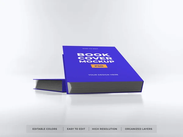 Copertina Libro Illustrazione Mockup Scena Sfondo Isolato — Foto Stock