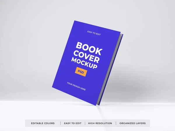 Copertina Libro Illustrazione Mockup Scena Sfondo Isolato — Foto Stock