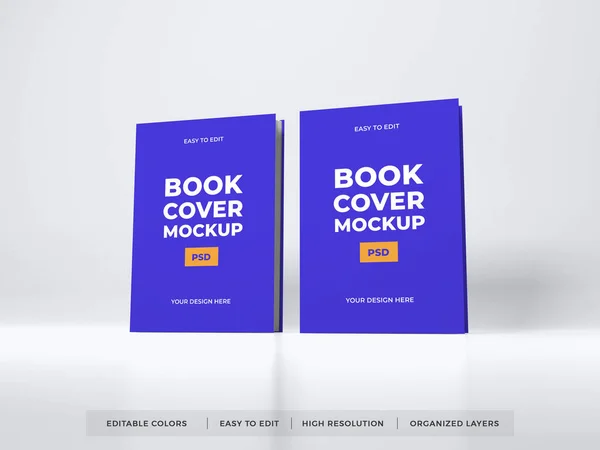 Sampul Buku Mockup Mockup Adegan Pada Latar Belakang Terisolasi — Stok Foto