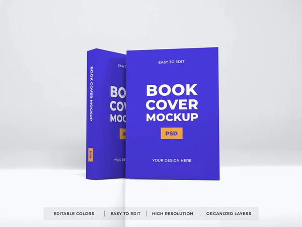 Sampul Buku Mockup Mockup Adegan Pada Latar Belakang Terisolasi — Stok Foto