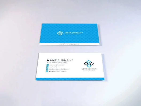 Realistic Business Card Illustration Mockup Scene Isolated Background — Stok fotoğraf