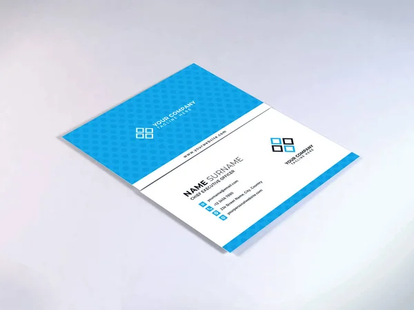 Realistic Business Card Illustration Mockup Scene Isolated Background — Stockfoto