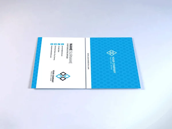 Realistic Business Card Illustration Mockup Scene Isolated Background — Φωτογραφία Αρχείου