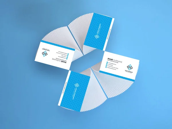 Realistic Business Card Illustration Mockup Scene Isolated Background — Φωτογραφία Αρχείου