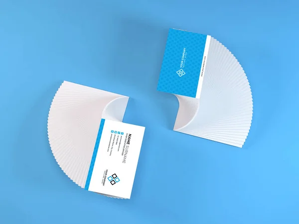 Realistic Business Card Illustration Mockup Scene Isolated Background — Φωτογραφία Αρχείου