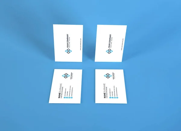 Realistic Business Card Illustration Mockup Scene Isolated Background — Stockfoto