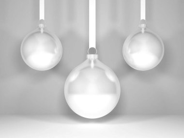 Noel Bauble Balosu 3D Görüntü İzole Arkaplan Sahnesi