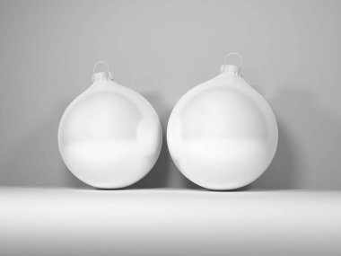 Noel Bauble Balosu 3D Görüntü İzole Arkaplan Sahnesi