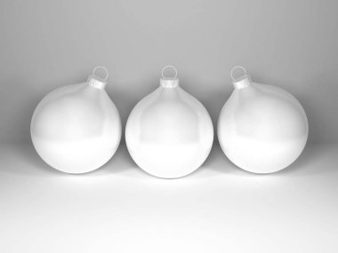 Noel Bauble Balosu 3D Görüntü İzole Arkaplan Sahnesi
