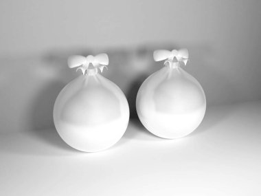 Noel Bauble Balosu 3D Görüntü İzole Arkaplan Sahnesi