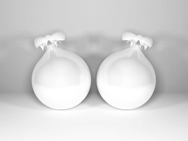 Noel Bauble Balosu 3D Görüntü İzole Arkaplan Sahnesi