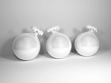 Noel Bauble Balosu 3D Görüntü İzole Arkaplan Sahnesi