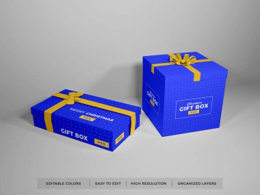Hediye Kutusu Paketleme 3B Görüntü İzole Arkaplan Sahnesi